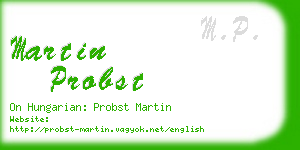 martin probst business card